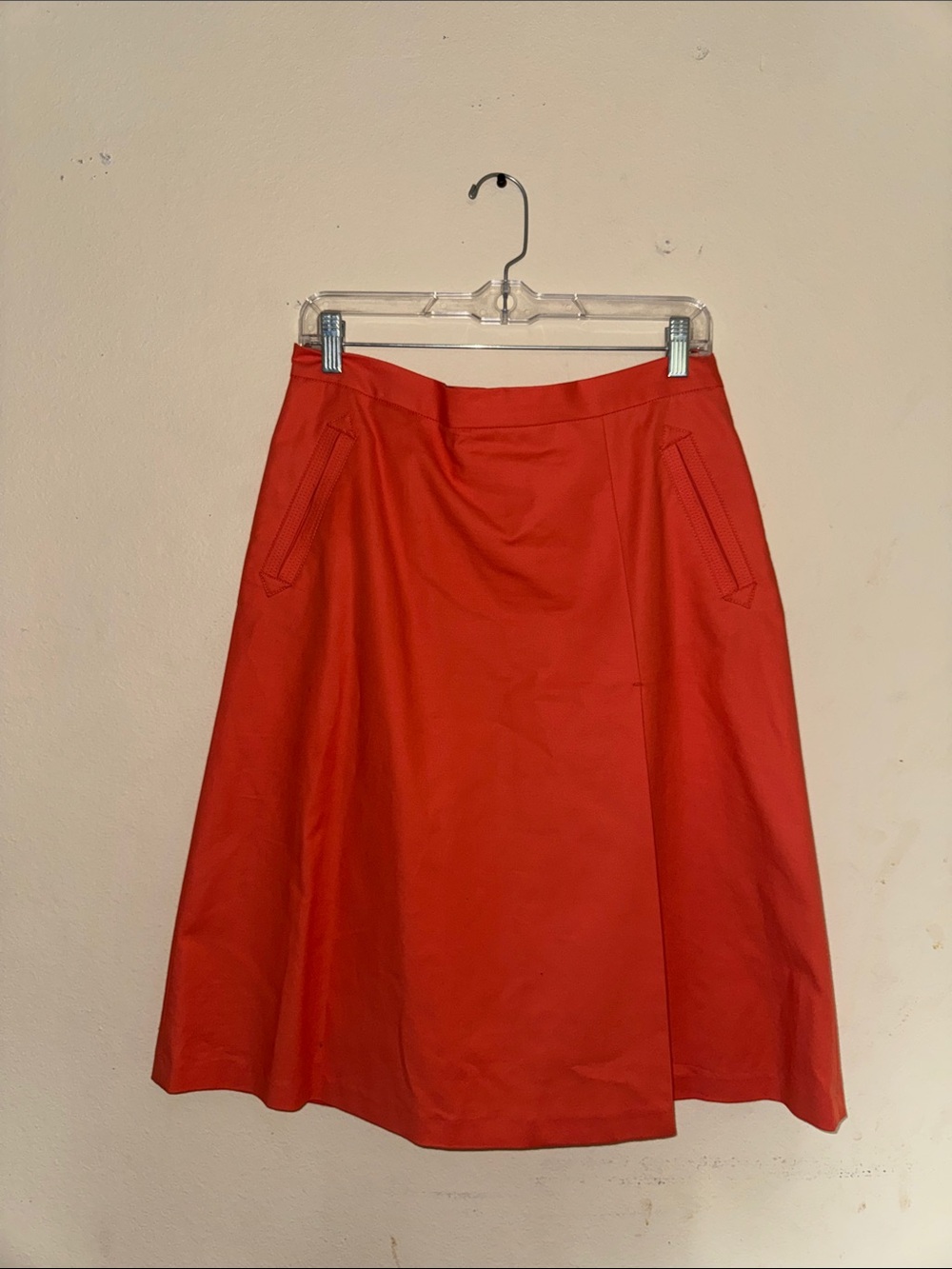 Lafayette 148 New York Bright Red A-Line Midi Skirt